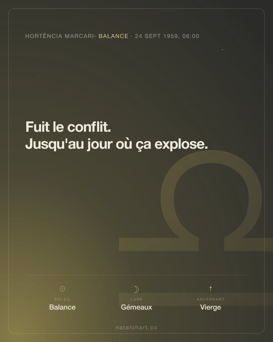Hortência Marcari — Soleil en Balance · Lune en Gémeaux · Ascendant Vierge